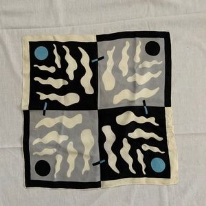 Black and white abstract scarf